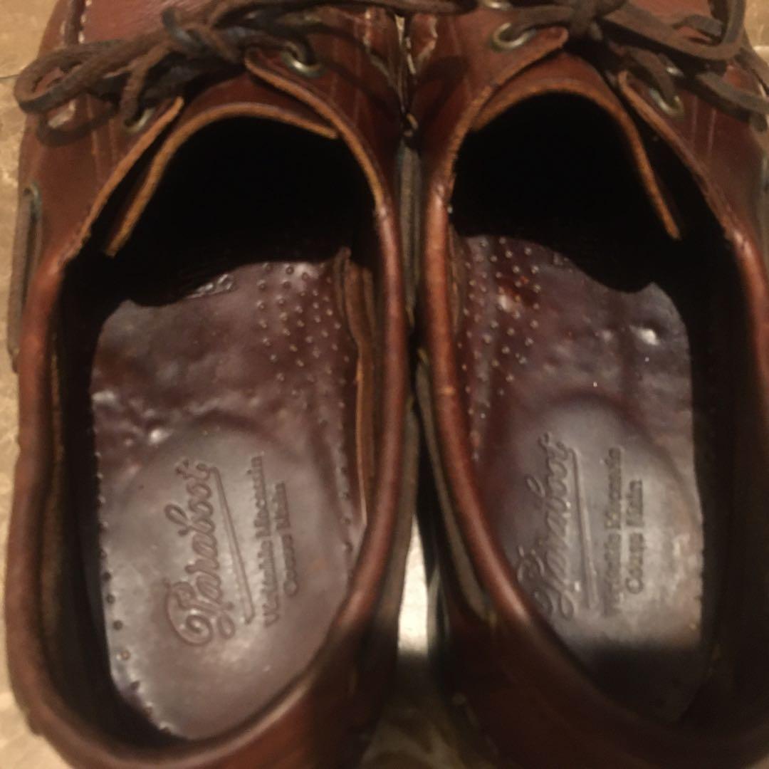 PARABOOT　バース　本革デッキシューズ　正規品ブラウンレザーモカシン靴