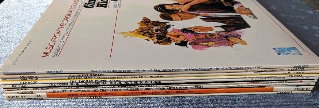 スティーヴ•マックイーン サウンドトラック アナログ盤 LP 9枚セット貴重廃盤