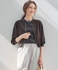 【23区】24SS SLOW/一部店舗限定　シアー ブルゾン　大きいサイズ　44