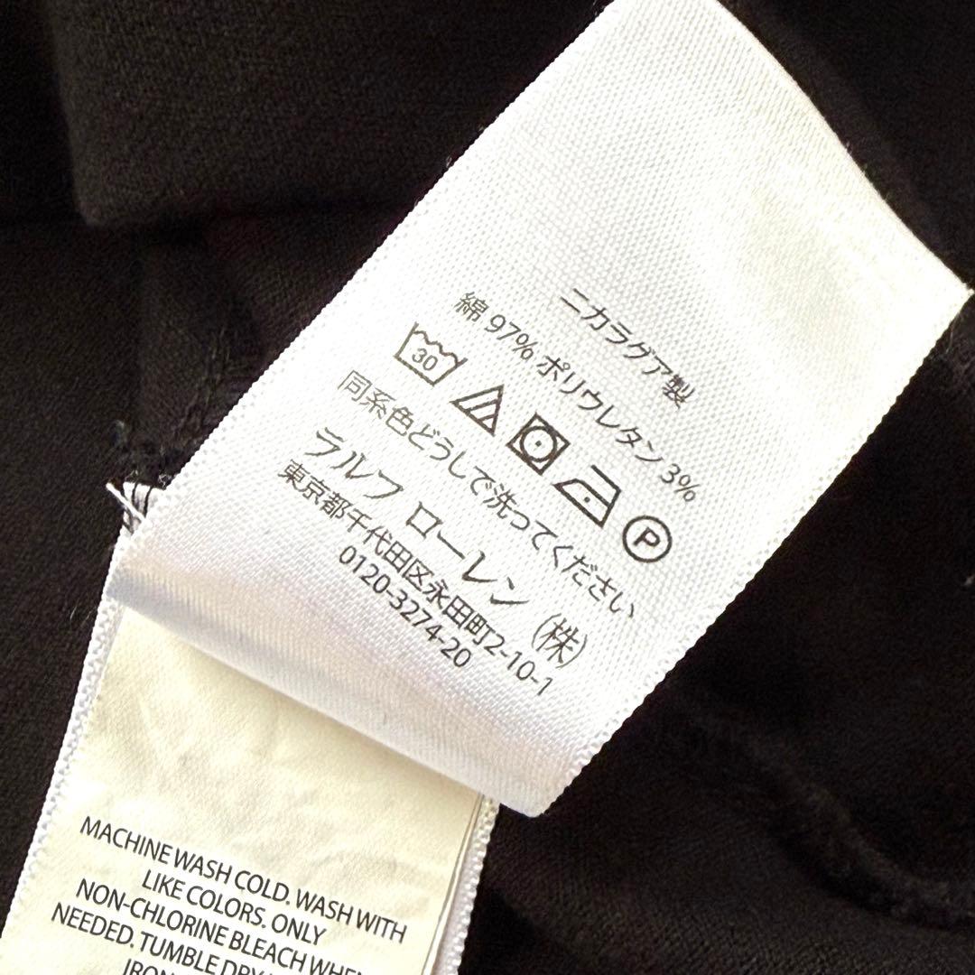 美品★ポロラルフローレン XL ポロシャツ スリムフィット ストレッチ 黒