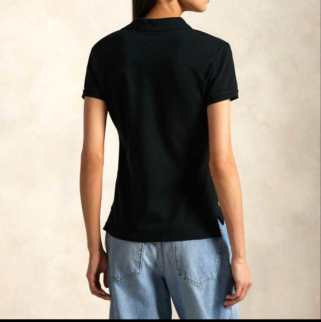 美品★ポロラルフローレン XL ポロシャツ スリムフィット ストレッチ 黒