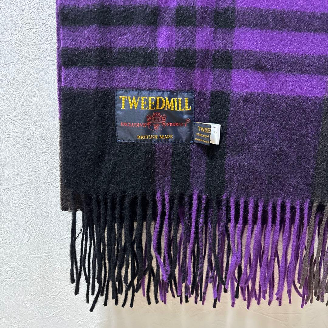 TWEEDMILL ピュアウール100% 大判ストール Bilbao Check