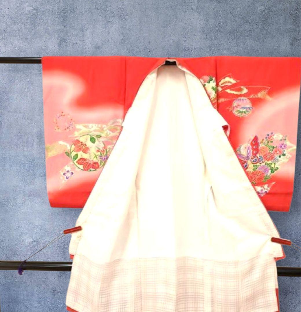 正絹　お宮参り　産着　祝着　七五三　子供着物 　女の子　襦袢セット　雛祭り
