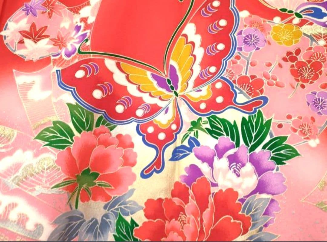 正絹　お宮参り　産着　祝着　七五三　子供着物 　女の子　襦袢セット　雛祭り