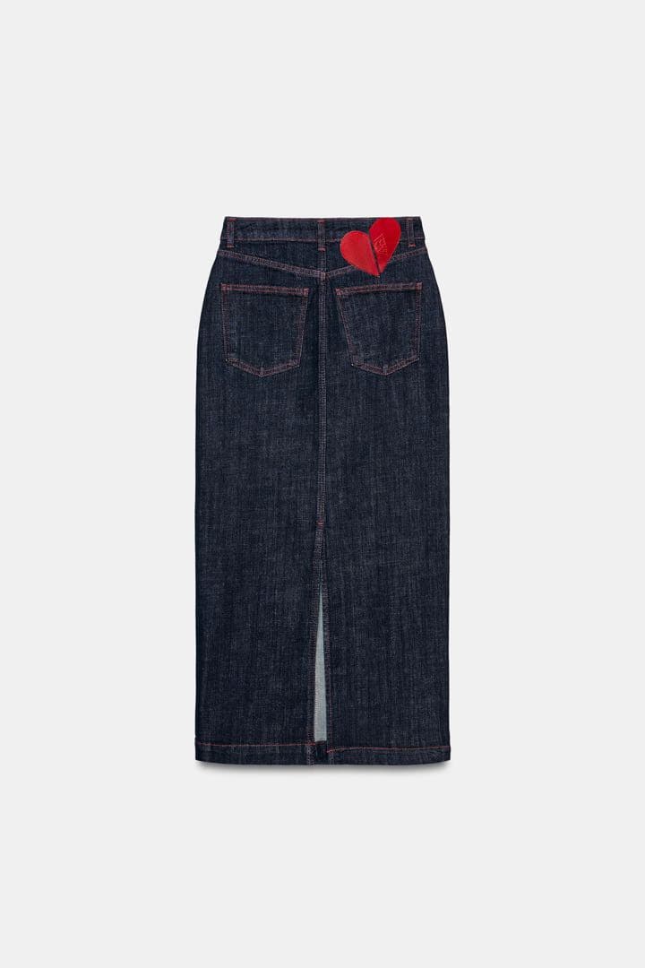 完売品 ZARA Z1975ミディ丈デニムスカート Mサイズ新品タグ付き