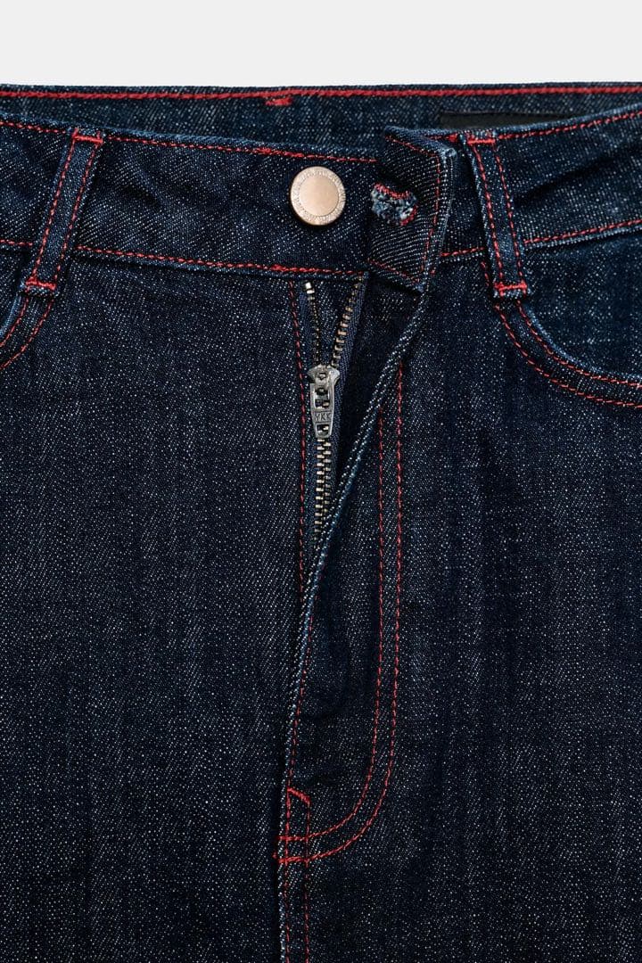 完売品 ZARA Z1975ミディ丈デニムスカート Mサイズ新品タグ付き