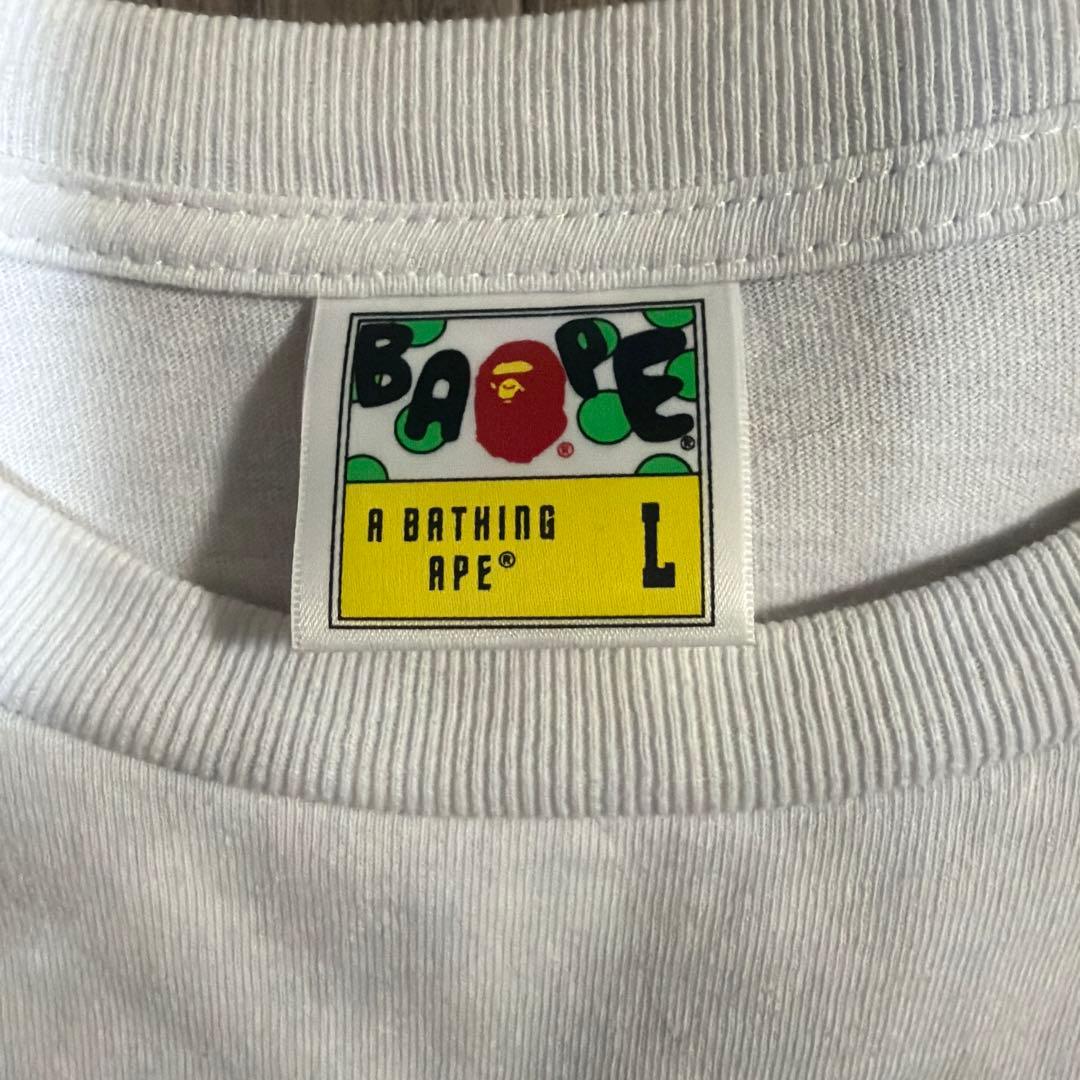A BATHING APE ホワイト Tシャツ L