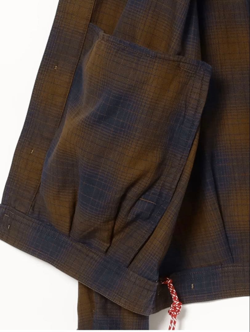 BEAMS JAPAN インディゴ オンブレチェック ブルゾン　L ssz