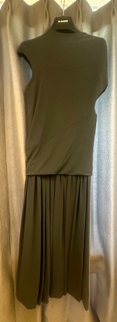JIL SANDER ロイヤルブルー ひざ丈ワンピース 半袖　34