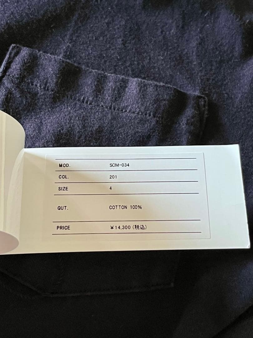 sacai コットンポケット付きTシャツ SCM-034 ネイビー 4
