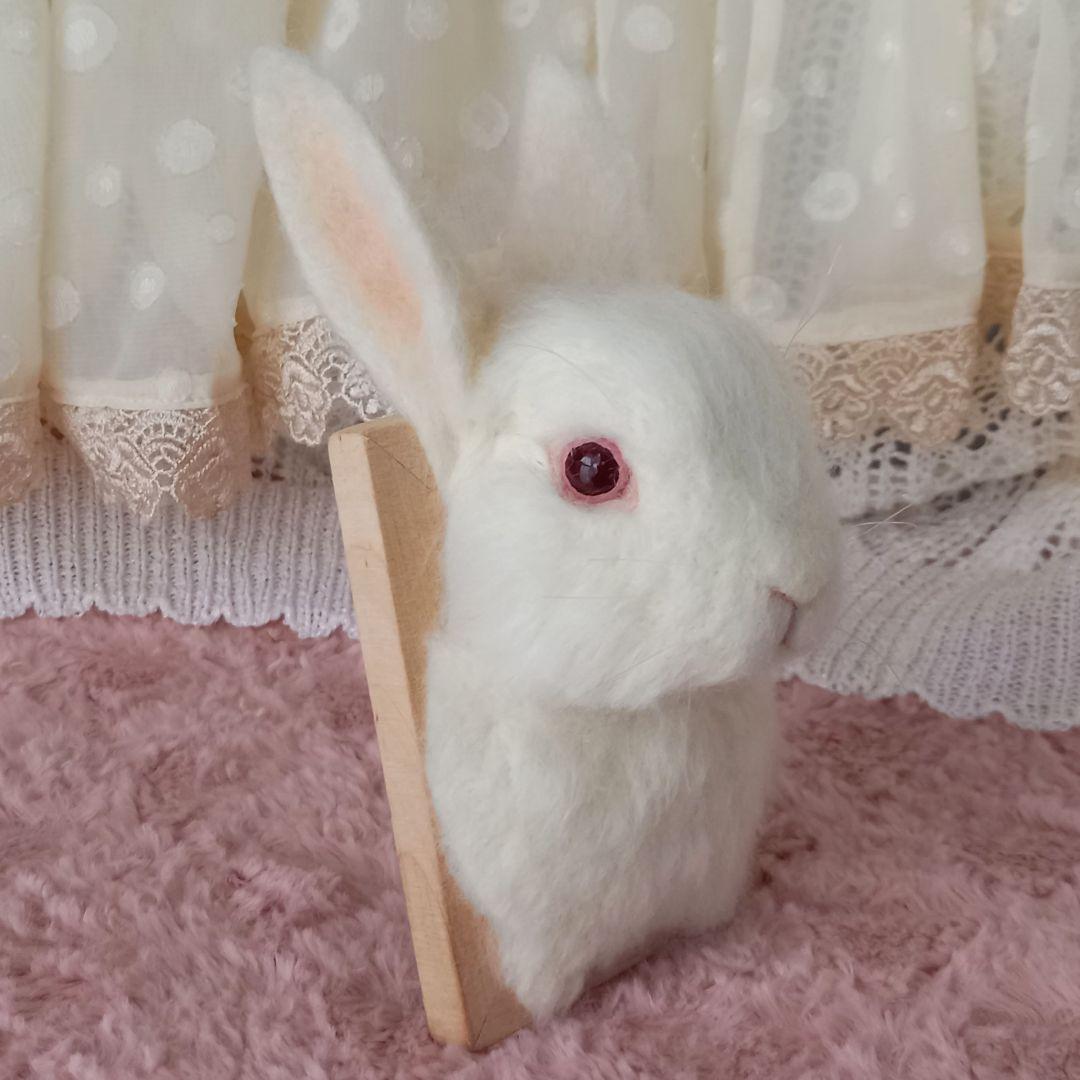 松 うさぎフレーム オーダーメイド うちのこ ハンドメイド 羊毛フェルト
