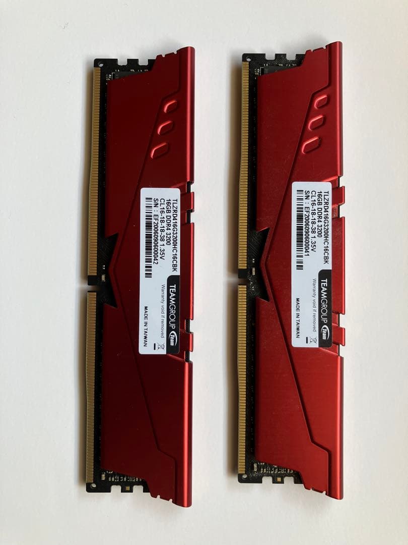 TEAMGROUP 　 VULCAN Z DDR4メモリ 2枚セット　16Gx2