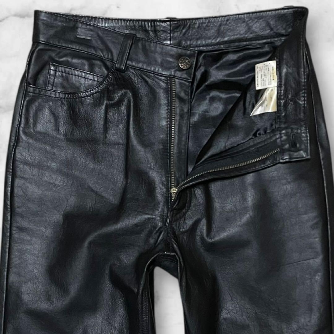 福善商事 羊革 レザーパンツ ブラック size76