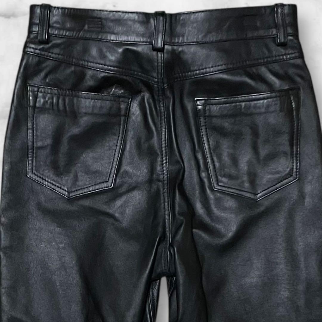 福善商事 羊革 レザーパンツ ブラック size76