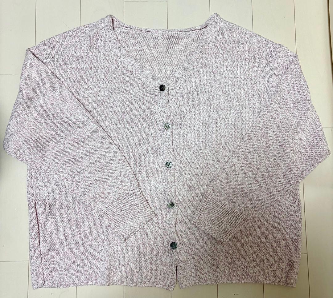 【新品】IENA ミックスヤーン2WAY Vカーディガン