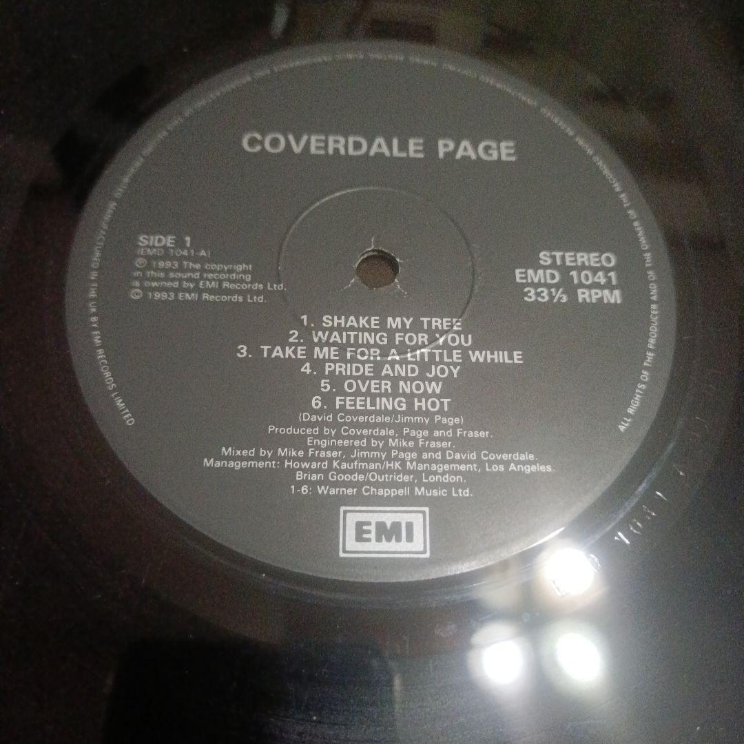 Coverdale Page レコード UK オリジナル EMD 1041