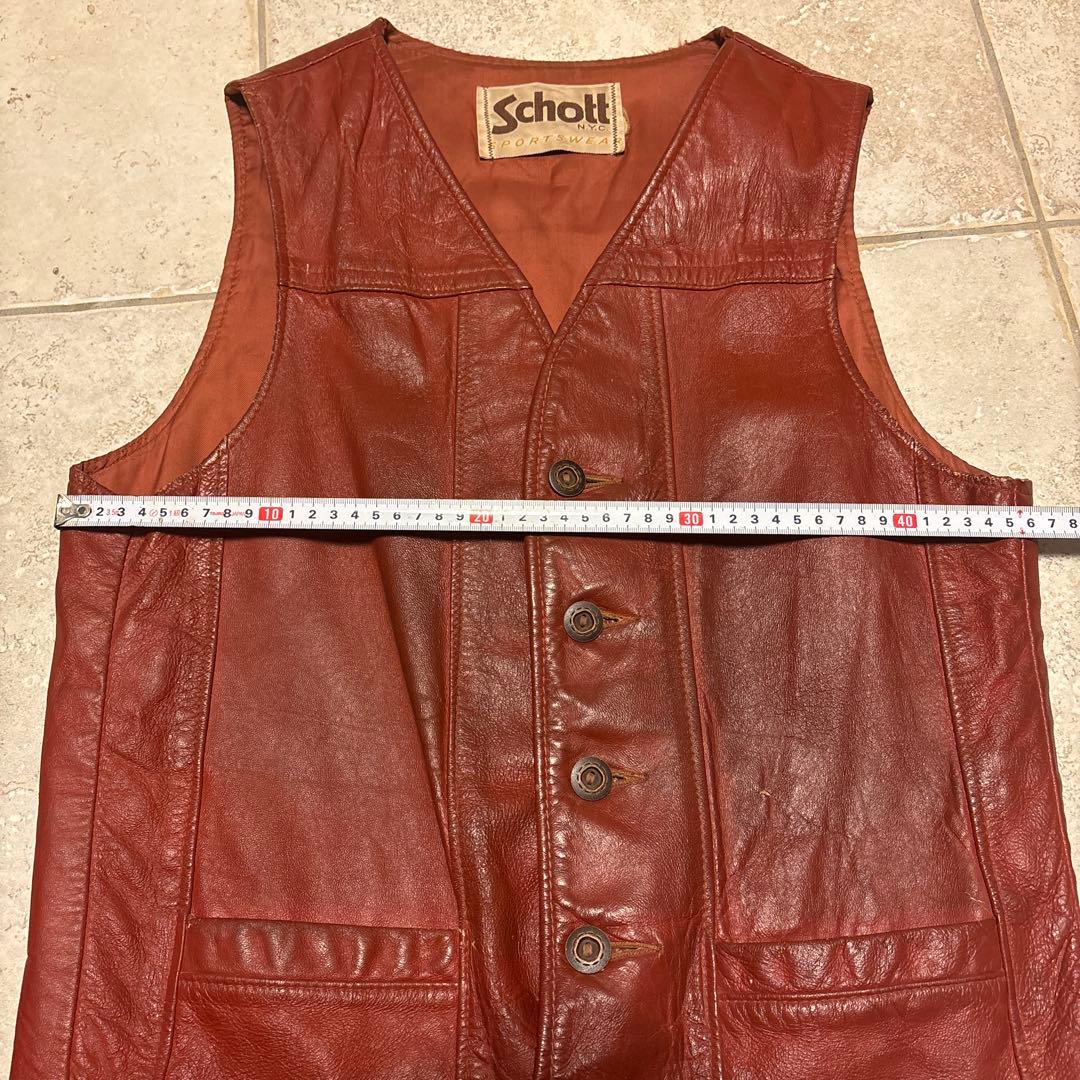 Schott レザーベスト　70年代