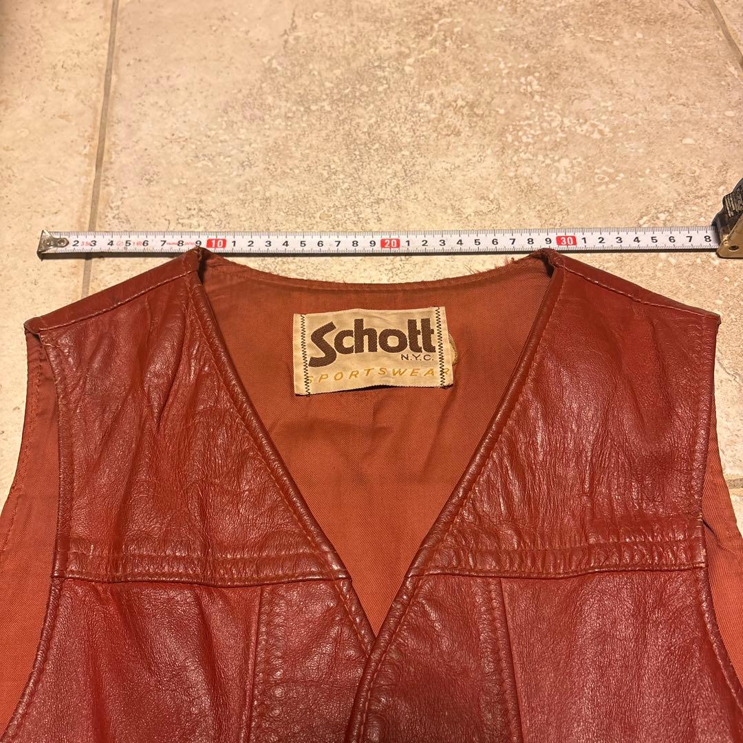 Schott レザーベスト　70年代