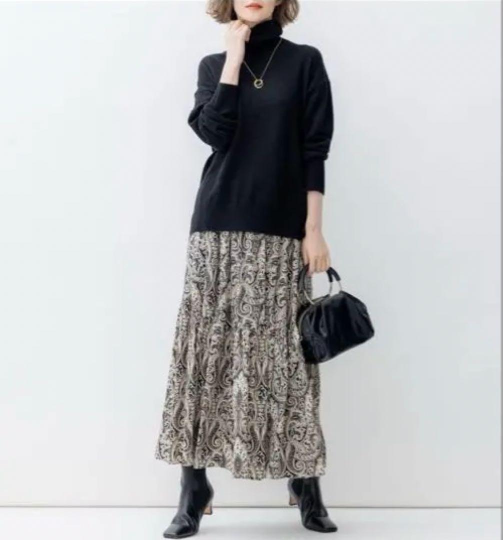 23区 杏さん着用 フレンチペイズリーデシン ティアードスカート