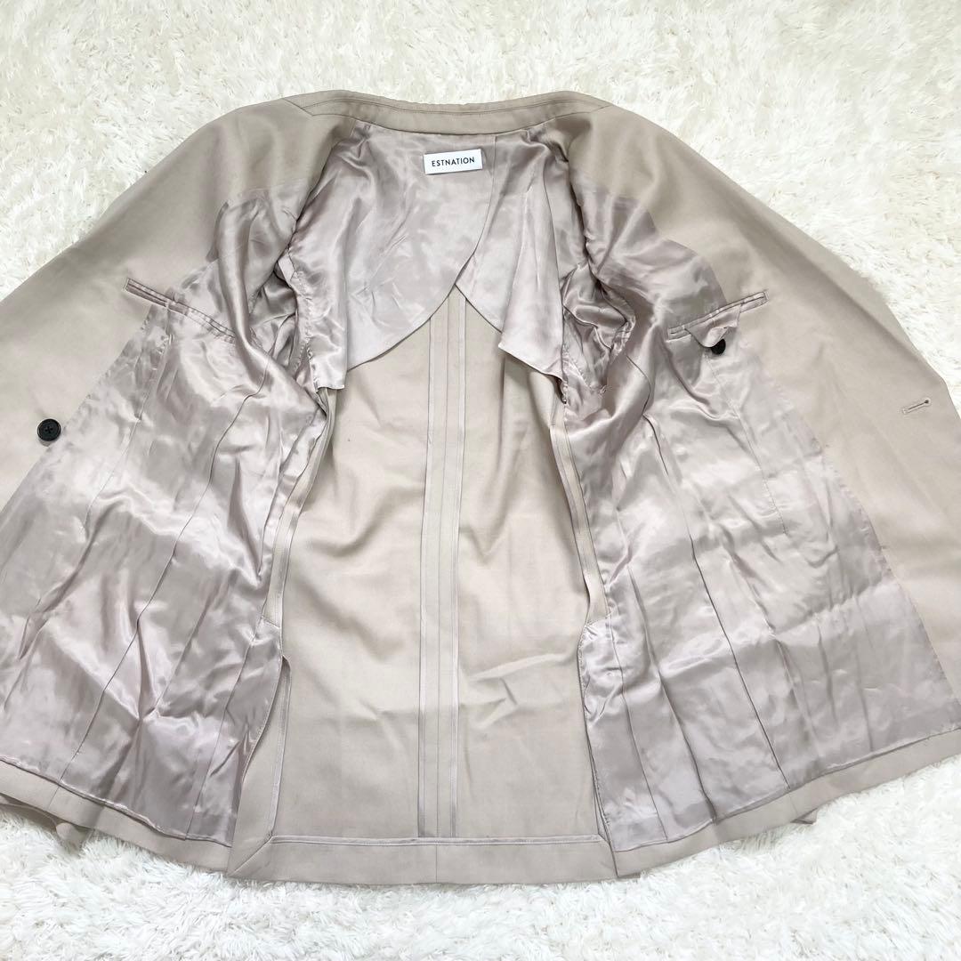 未使用級✨25年 エストネーション ピークドラペル ダブルブレストジャケット