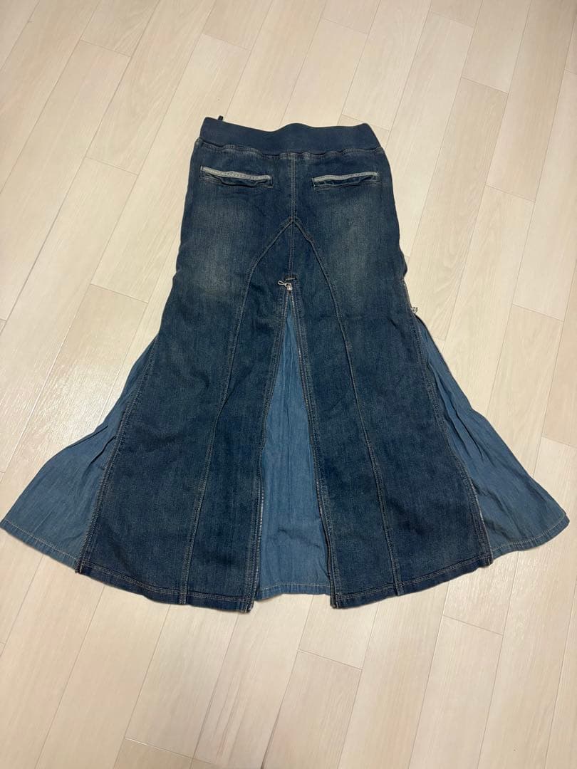 スカート goa denim gimmick zip skirt y2k