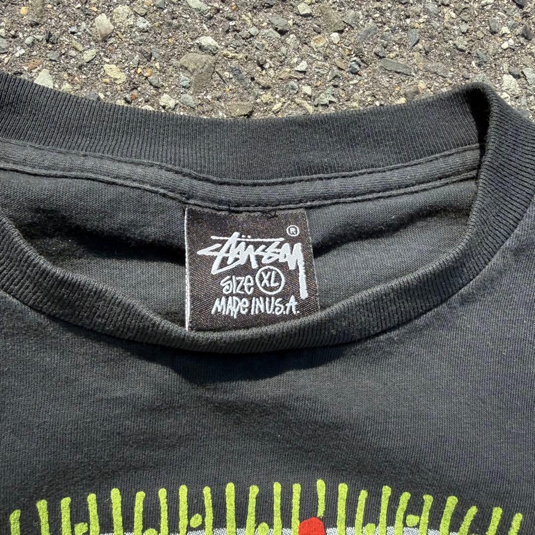 【USA製】STUSSY Tシャツ　エミネム　袖裾シングル