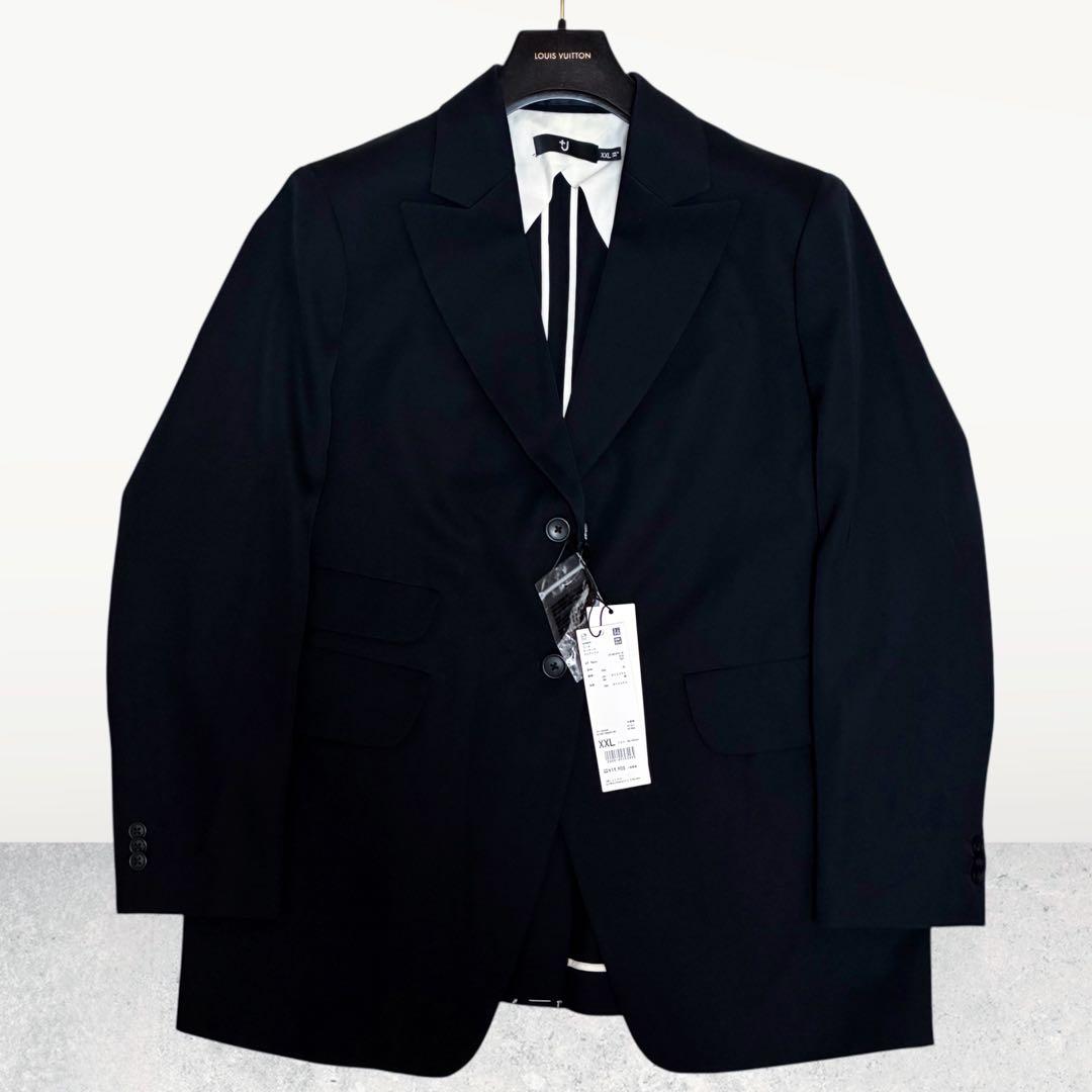 新品 UNIQLO ユニクロ+J テーラードジャケット XXL 紺 定価約2万