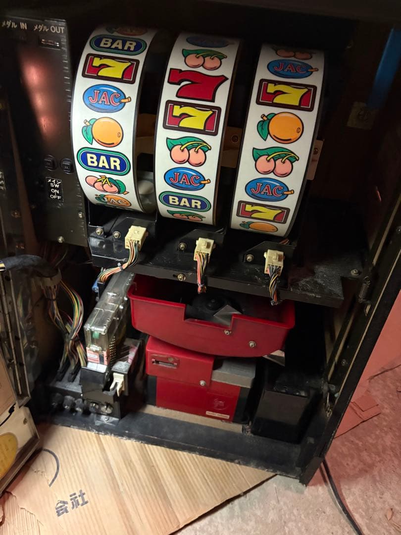 通電確認済み パチスロ実機 コンチネンタルIII 緑 レトロ スロッ