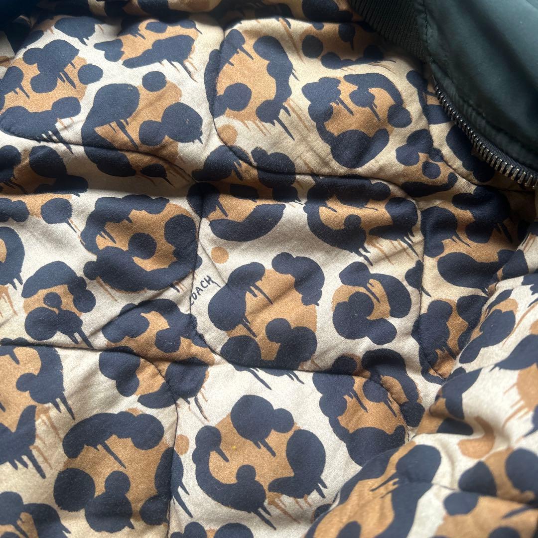 COACH MA-1 カーキ 襟ムートン ボアジャケット 短丈 激レア
