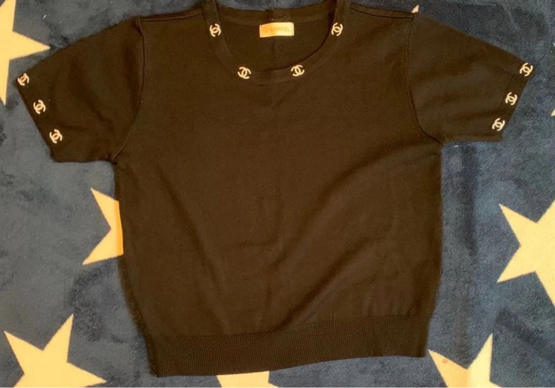 CHANEL ブラック Tシャツ 半袖