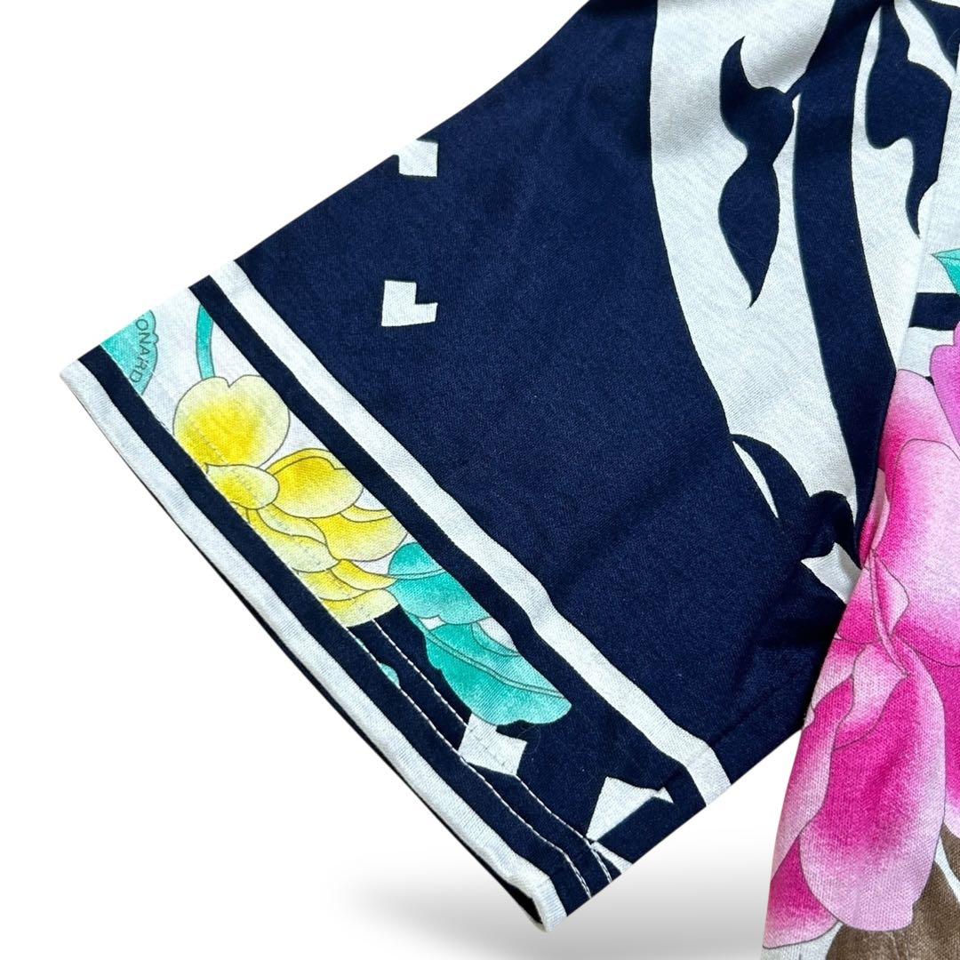 限定価格✨極美品　LEONARD 花柄カットソー　モダン　ボタニカル　日本製　L