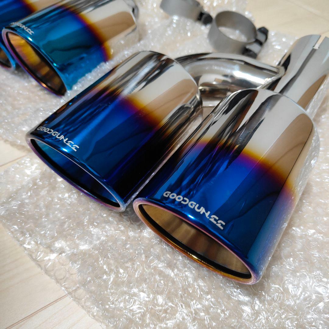 GOODGUNZ 左右デュアル出し チタンカラー マフラーカッター
