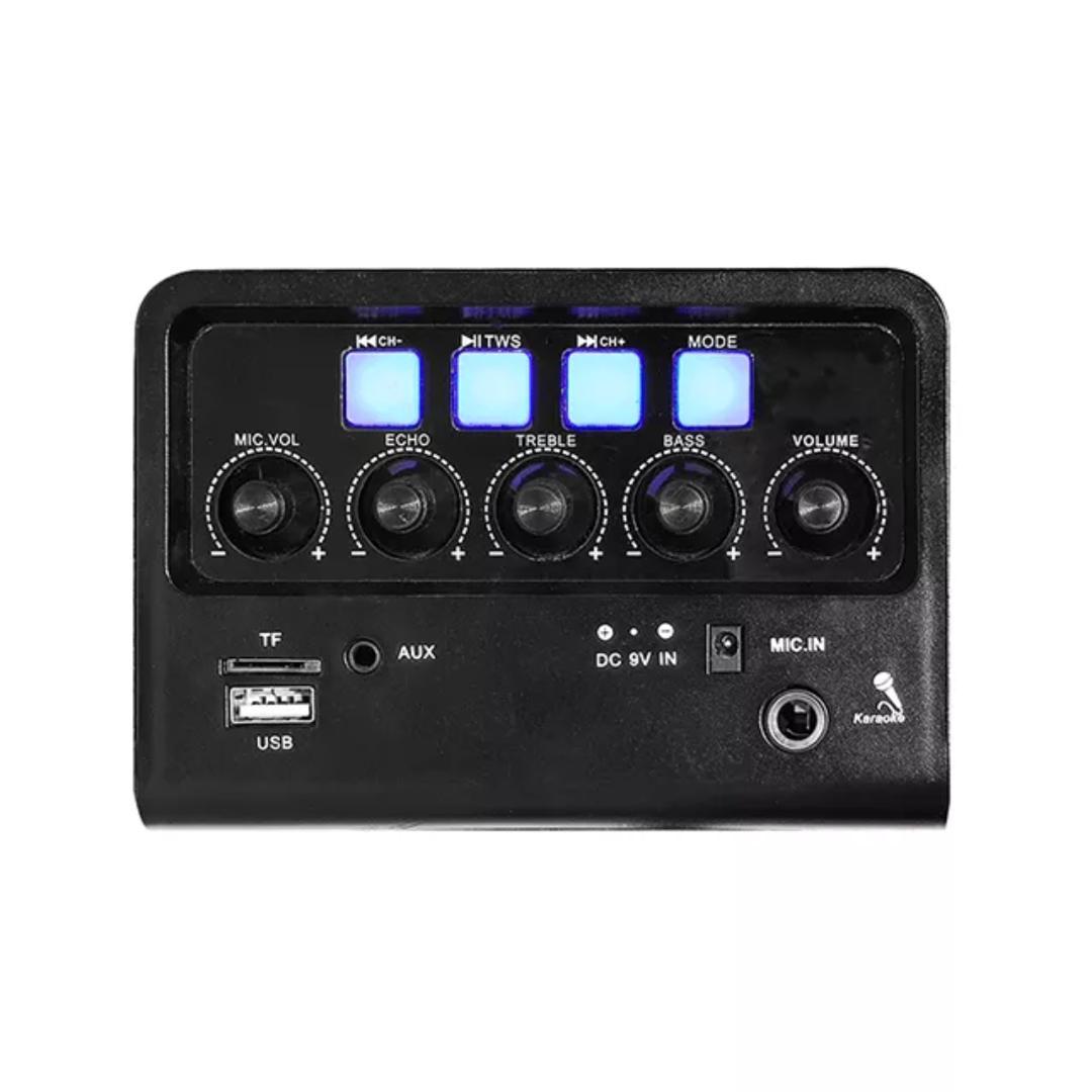 8インチポータブルBluetooth充電式スピーカー（RGBリングライト付き）