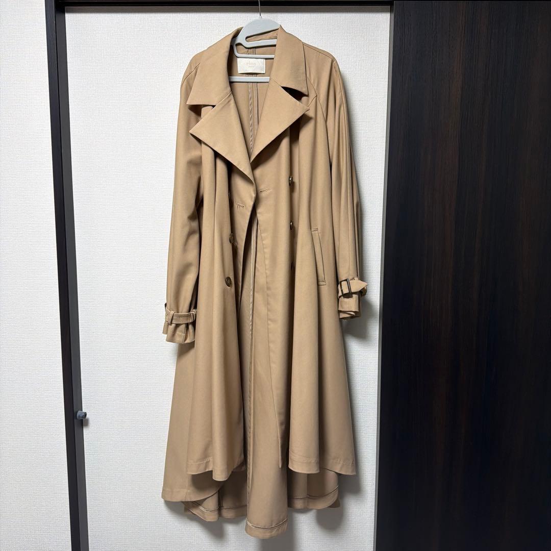 【最終値下げ】レザーベルトフレアテロンチコート　　eimy istoire
