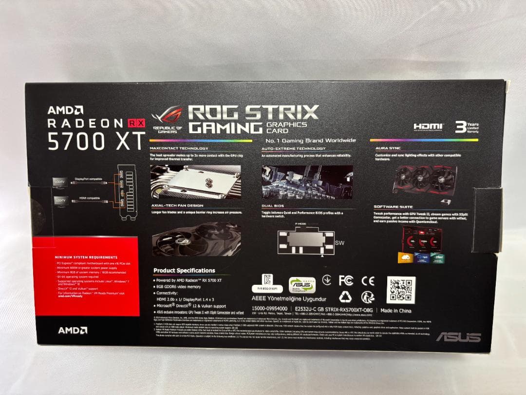 【動作品・訳あり】ASUS RX 5700 XT 8GB ROG STRIX