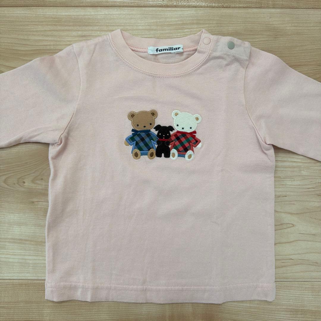 familiar 90cm 春の上下セット