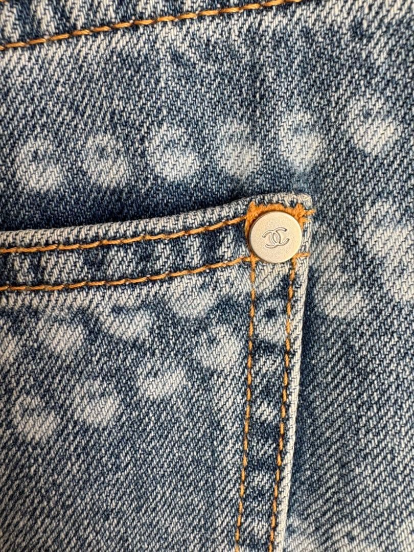 最終限界価格♡【新品】♡CHANEL25P パールワイドデニム42