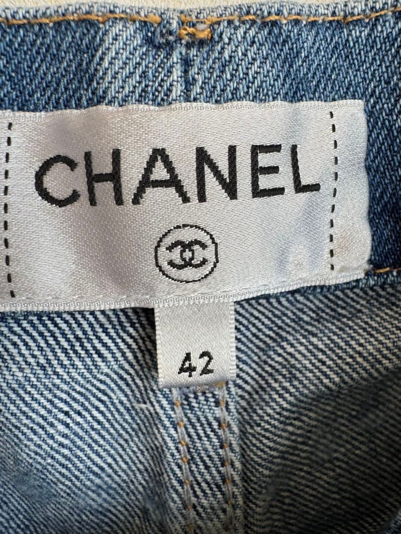 最終限界価格♡【新品】♡CHANEL25P パールワイドデニム42