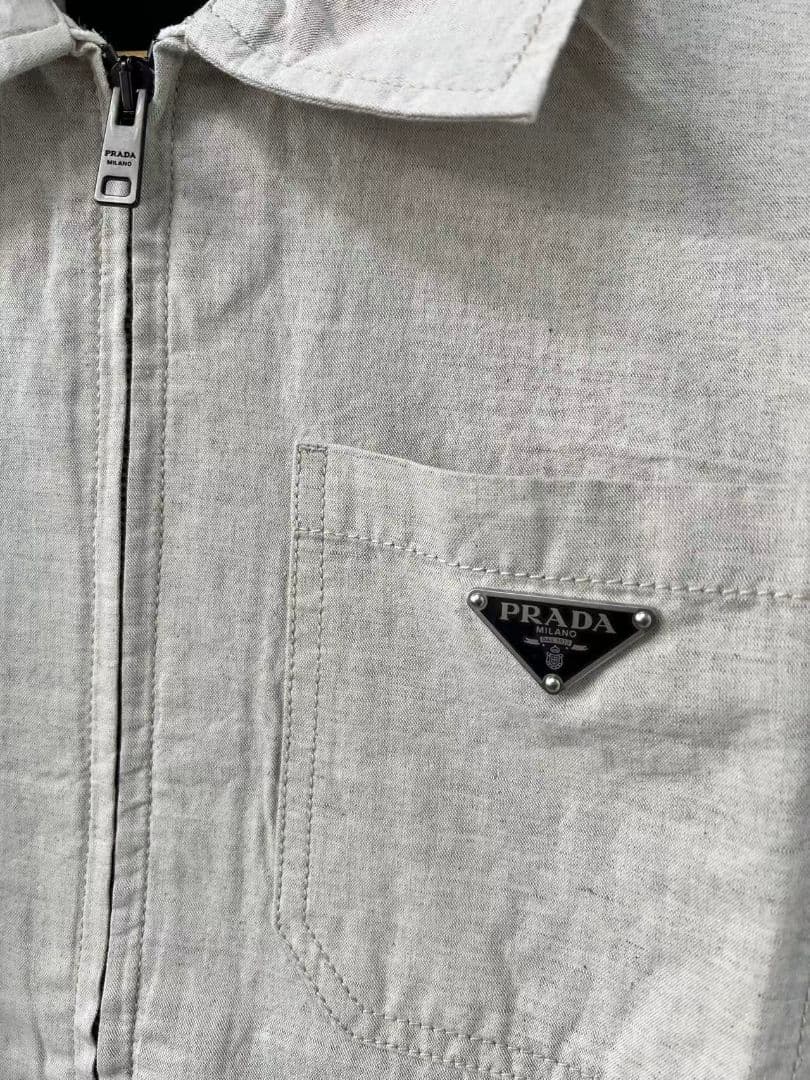 PRADA リネン ジップアップジャケット ベージュ