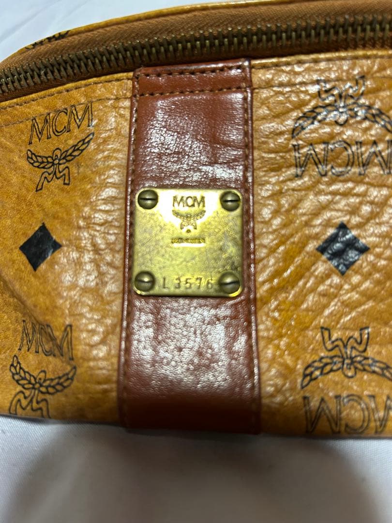 MCM ヴィンテージ ウエストポーチ ボディバッグ ブラウン ロゴ柄