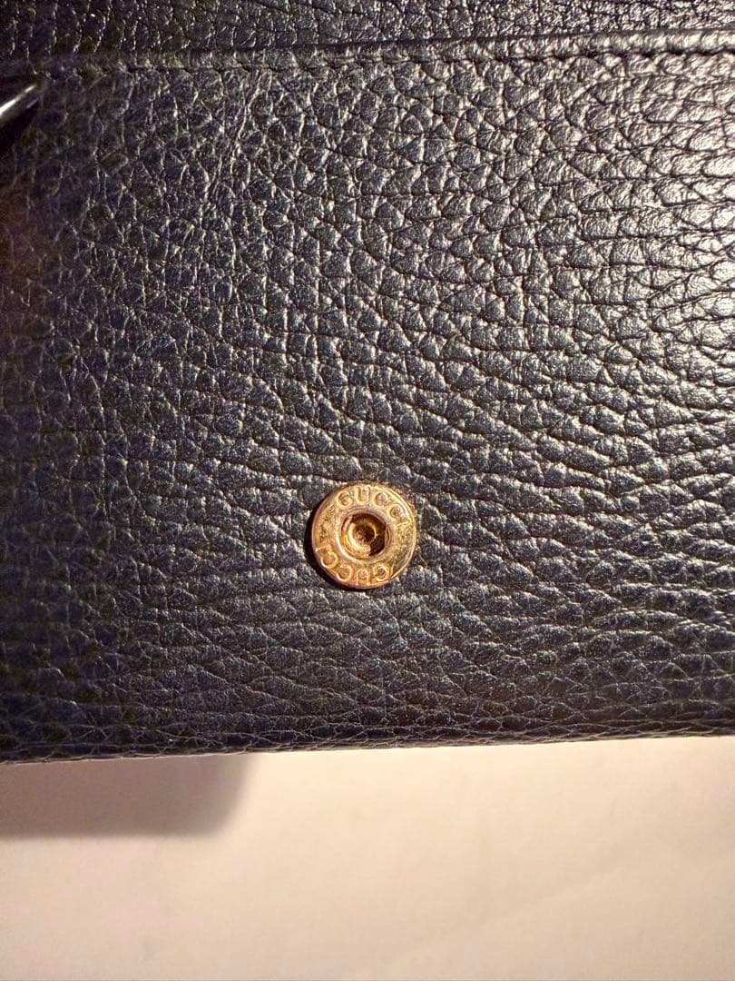 Gucci ブラックレザー 三つ折り財布