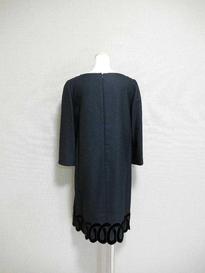 megu　M`S GRACY　刺繍　ワンピース ブラック　ラメ　４０