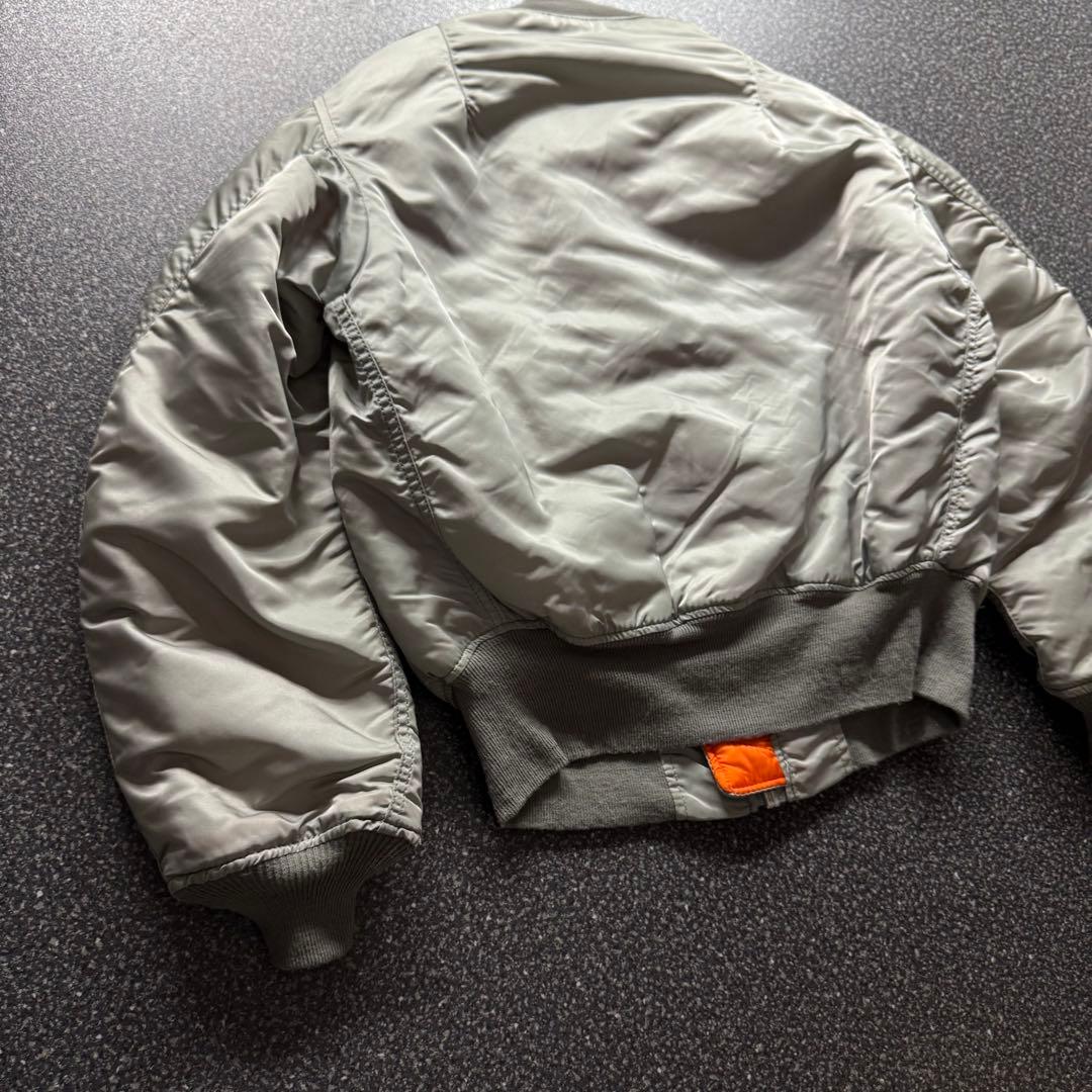 90s USA製 ALPHA ma-1 bomber jacket SILVER