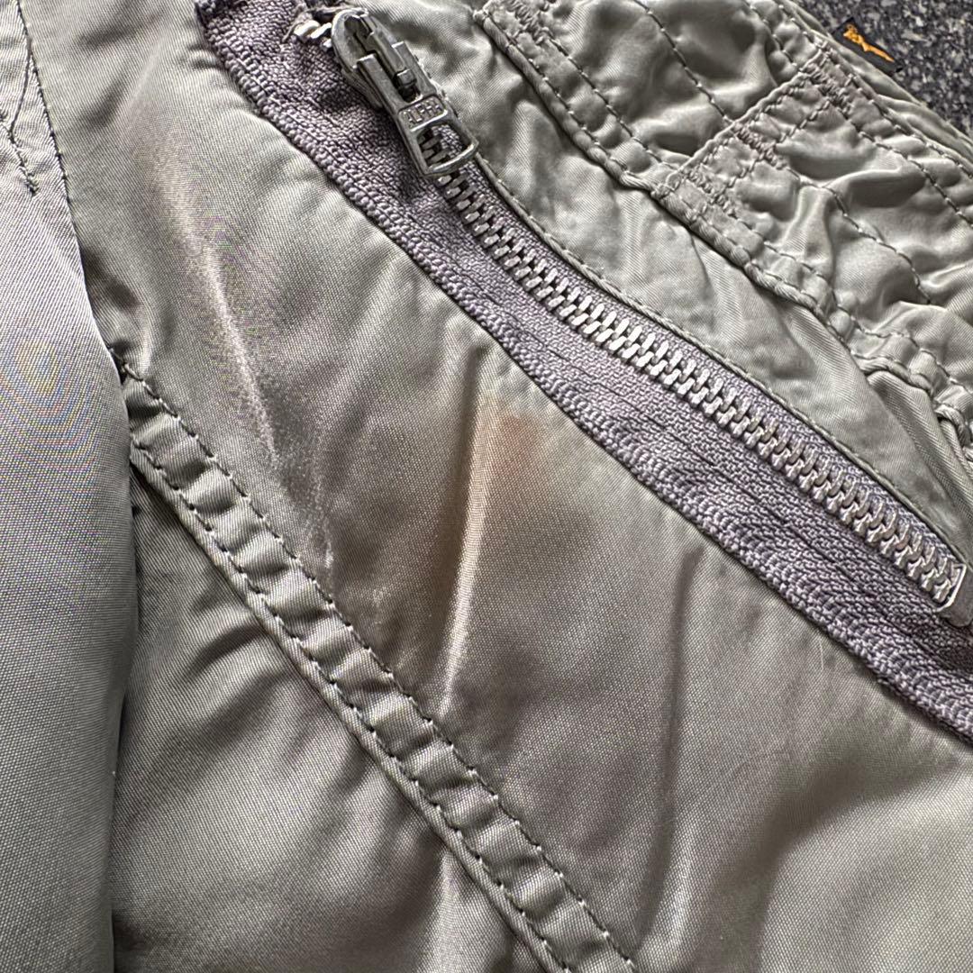 90s USA製 ALPHA ma-1 bomber jacket SILVER
