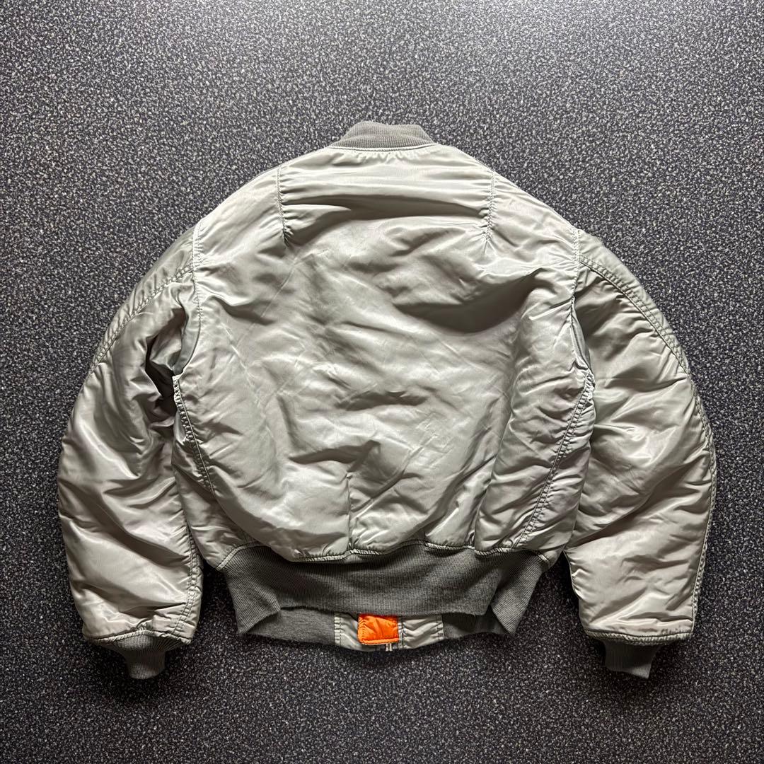 90s USA製 ALPHA ma-1 bomber jacket SILVER