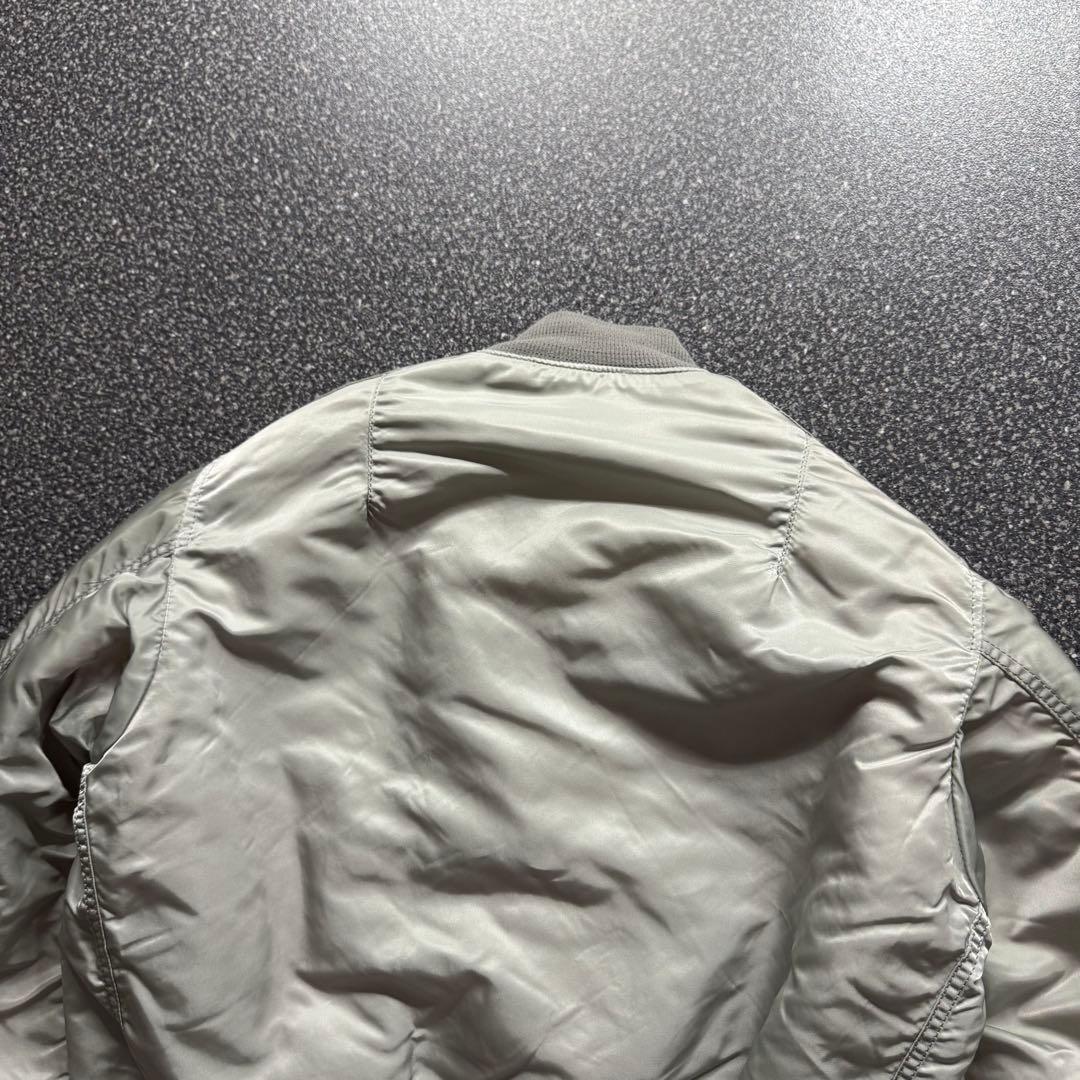 90s USA製 ALPHA ma-1 bomber jacket SILVER