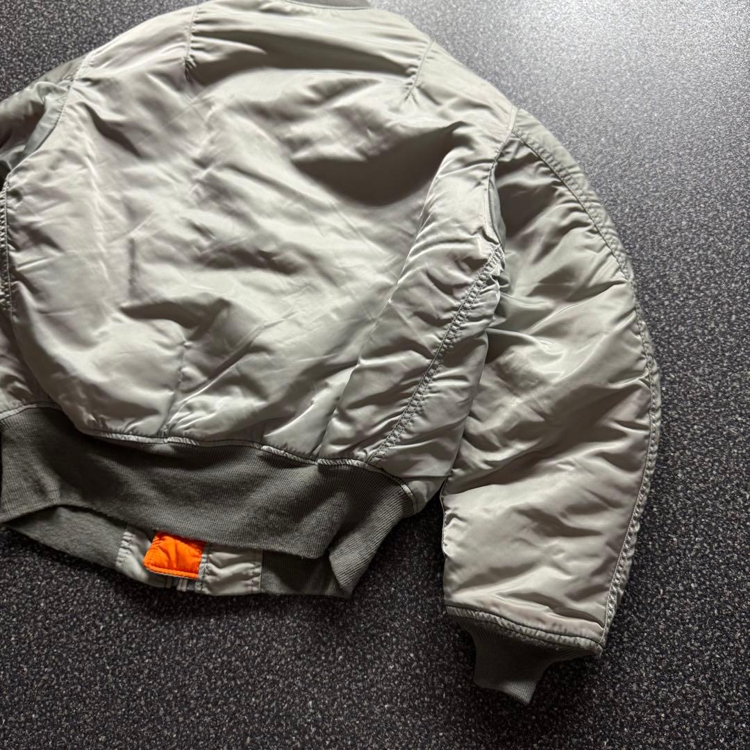 90s USA製 ALPHA ma-1 bomber jacket SILVER