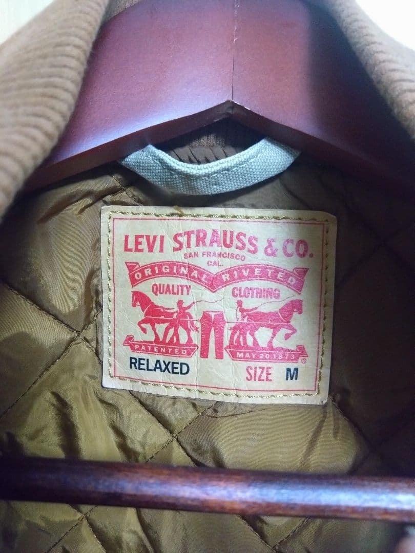 Levi Strauss & Co. ベージュ ジップアップベスト ダック地 M
