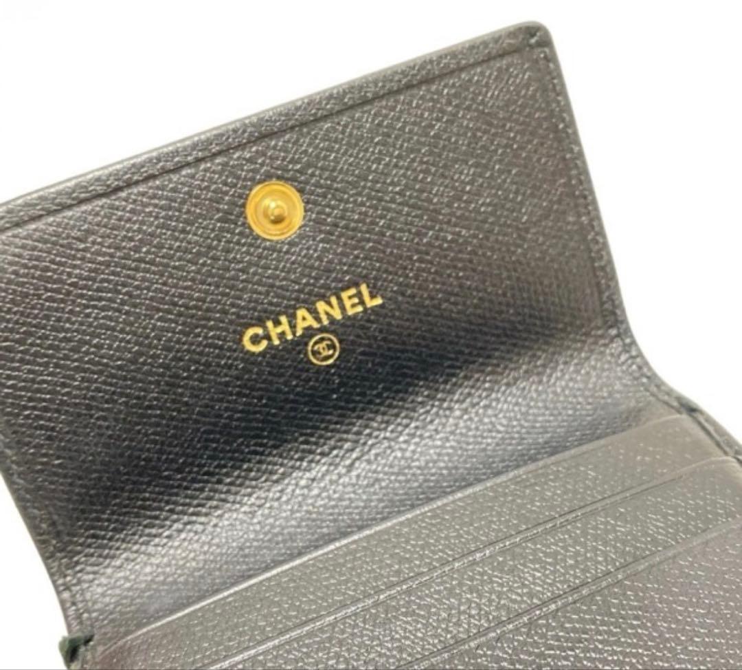 ひか様　シャネル　折り財布　黒　本革　レザー　ココマーク