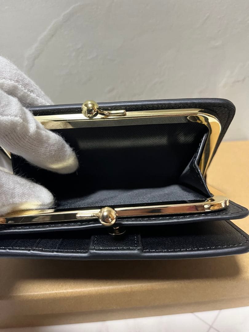 ✨️新品未使用✨️COACHアウトレット ブラック 二つ折り財布 がま口